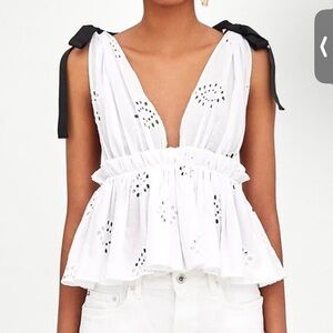 Zara eyelid babydoll top | M